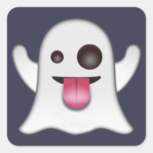 Ghost emoji quadratischer aufkleber
