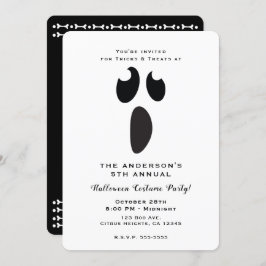 Ghost Face Halloween-Party Trick oder Treat Party Einladung