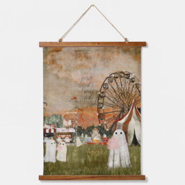 Ghost Fair Wandteppich Mit Holzrahmen