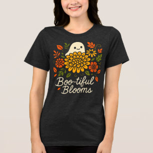 Ghost Floral Halloween - Niedliche Fall Blogs Tri-Blend Shirt