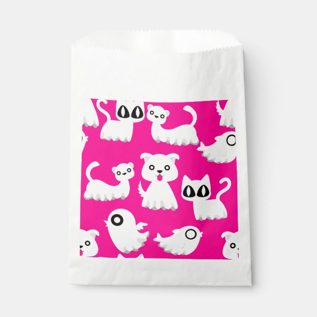 Ghost-Frettehund rosa Geschenktütchen (Vorderseite)