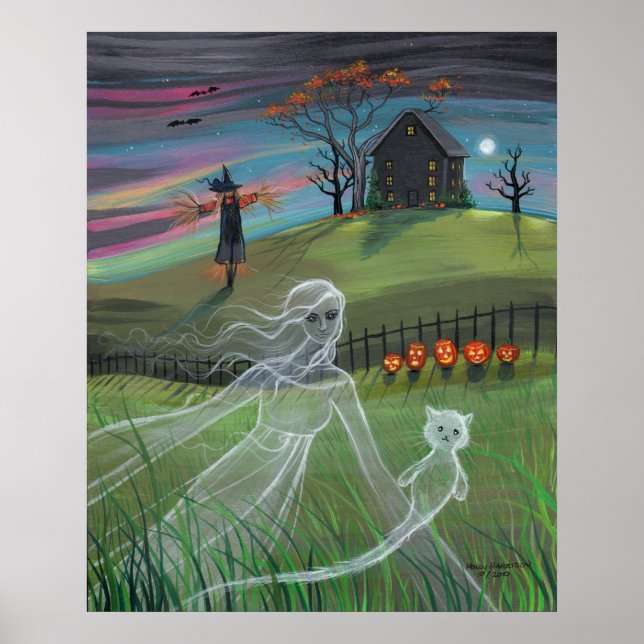 Ghost Friends Halloween Poster von Molly Harrison (Vorne)