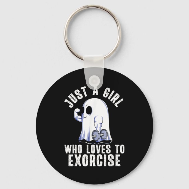 Ghost Funny Gym Workout Bodybuilding Soky Hallowee Schlüsselanhänger (Vorderseite)