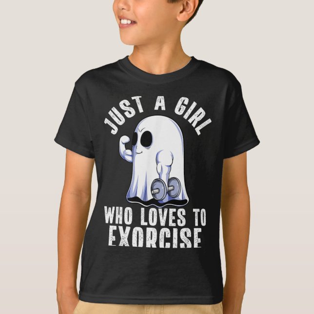 Ghost Funny Gym Workout Bodybuilding Soky Hallowee T-Shirt (Vorderseite)