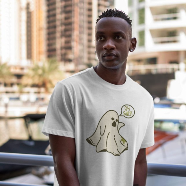 Ghost Funny Pun Cartoon T-Shirt (Von Creator hochgeladen)