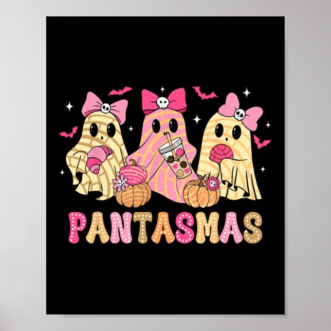 Ghost Funny Spooky Conchas Mexican Halloween Ghost Poster (Vorne)