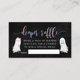 Ghost Gender Reveal Diaper Raffle Ticket Begleitkarte