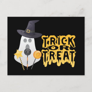 Ghost gewinnt den Trick der Leckerei Postkarte