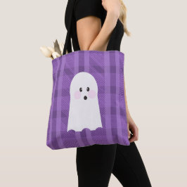 Ghost Ghoul Lila Kariertes Halloween Tasche