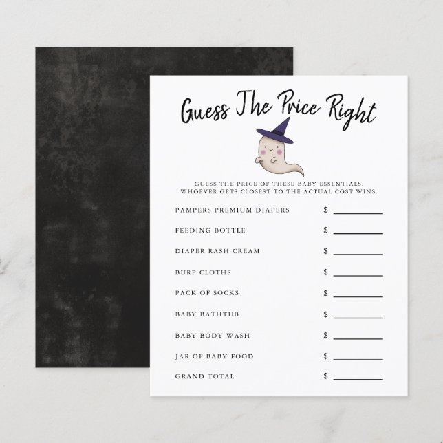 Ghost Girl Babydusche schätzt den Preis (Vorne/Hinten)