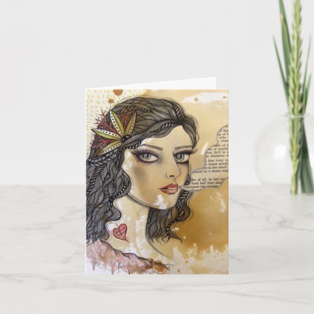 Ghost Girl Notecard Karte (Vorderseite)