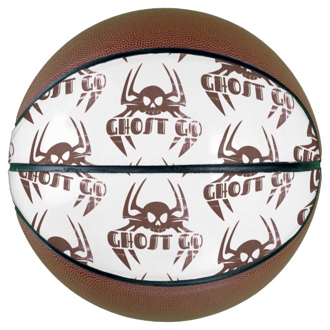 Ghost Go Spooky Jahreszeit Basketball (Vorderseite)