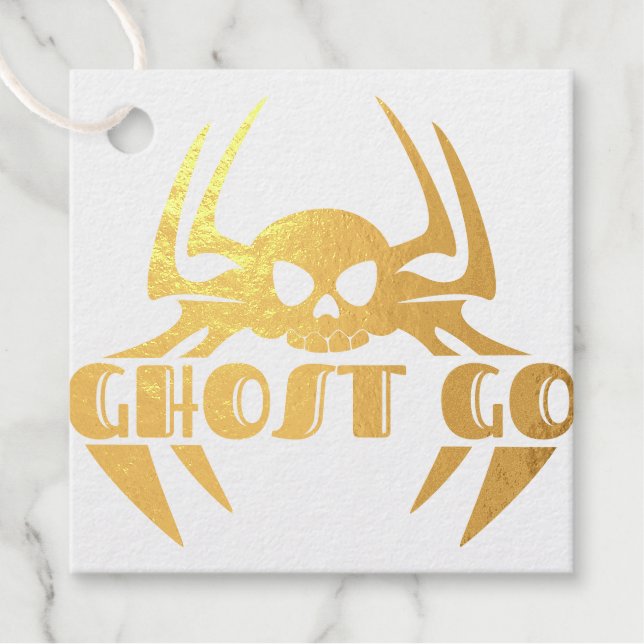 Ghost Go Spooky Jahreszeit Geschenkanhänger (Vorderseite)