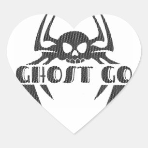 Ghost Go Spooky Jahreszeit Herz-Aufkleber