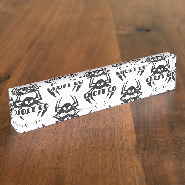 Ghost Go Spooky Jahreszeit Namensplakette (Seite)