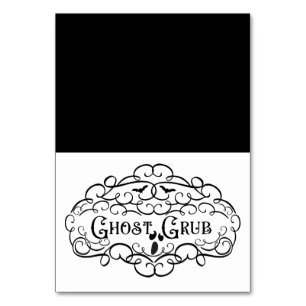 Ghost Grub Vintag Elegant Halloween Esszelt Tischnummer