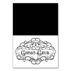 Ghost Grub Vintag Elegant Halloween Esszelt Tischnummer