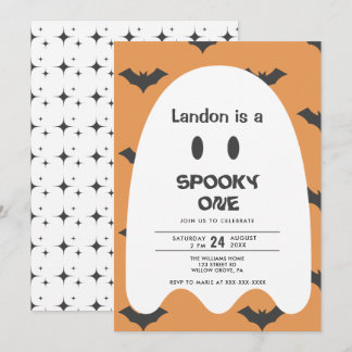 Ghost Halloween 1. Geburtstagseinladung Einladung