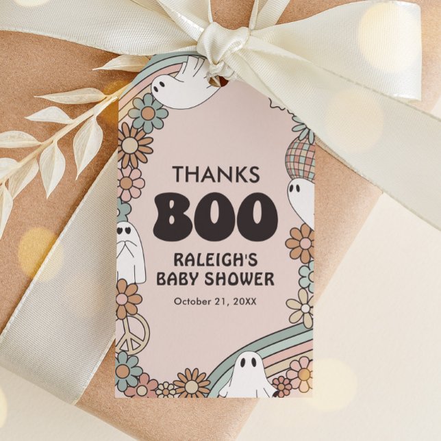 Ghost Halloween Baby Showmarke Geschenkanhänger (Von Creator hochgeladen)