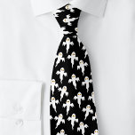 Ghost Halloween Black und White Krawatte<br><div class="desc">Viele kleine, spöttische weiße Geister auf schwarzem Hintergrund. Besonders lustig zu Halloween. Originelle Kunst von Nic Squirrell.</div>