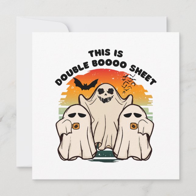Ghost Halloween Costume Funny Boo (Vorderseite)