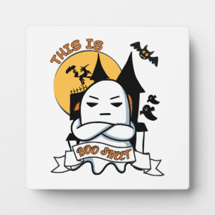 Ghost Halloween Costume Funny Boo Fotoplatte