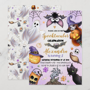 Ghost Halloween Geburtstag Einladendes Spooktakulä Einladung