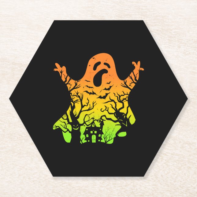 Ghost Halloween Ghost Halloween Spookween G Untersetzer (Vorderseite)