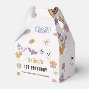 Ghost Halloween Groovy Birthday Favor Box Geschenkschachtel