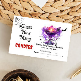 Ghost Halloween Guess Wie viele Kandies Game Begleitkarte