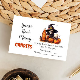 Ghost Halloween Guess Wie viele Kandies Game Begleitkarte