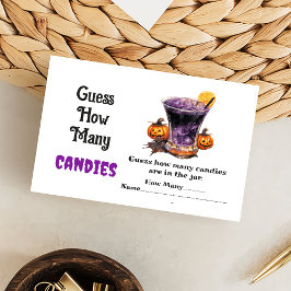 Ghost Halloween Guess Wie viele Kandies Game Begleitkarte