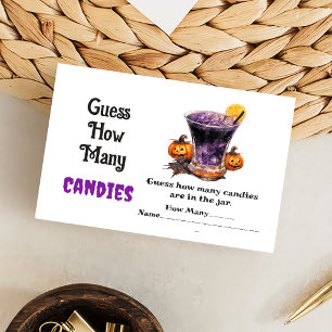 Ghost Halloween Guess Wie viele Kandies Game Begleitkarte