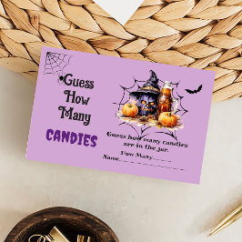 Ghost Halloween Guess Wie viele Kandies Game Begleitkarte