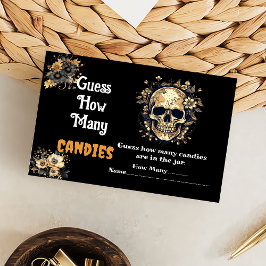Ghost Halloween Guess Wie viele Kandies Game Begleitkarte