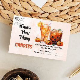 Ghost Halloween Guess Wie viele Kandies Game Begleitkarte