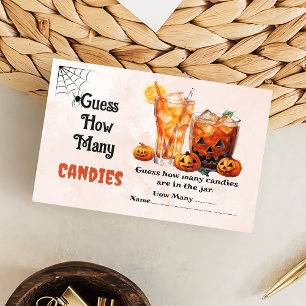 Ghost Halloween Guess Wie viele Kandies Game Begleitkarte