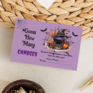 Ghost Halloween Guess Wie viele Kandies Game Begleitkarte