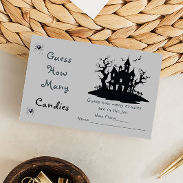 Ghost Halloween Guess Wie viele Kandies Game Begleitkarte