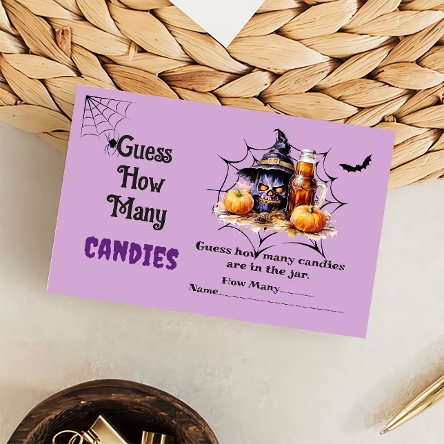 Ghost Halloween Guess Wie viele Kandies Game Begleitkarte (Von Creator hochgeladen)