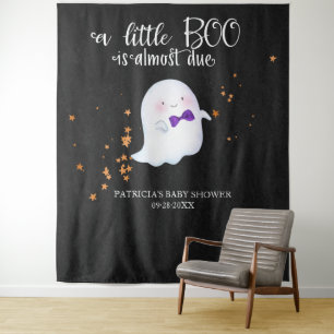 Ghost Halloween Little Boo Babydusche Hintergrund Wandteppich