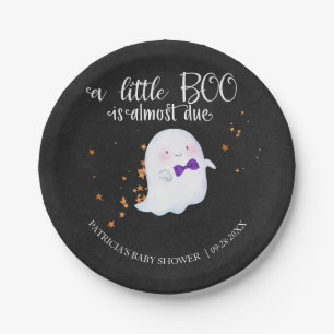 Ghost Halloween Little Boo Boy Baby Dusche Pappteller
