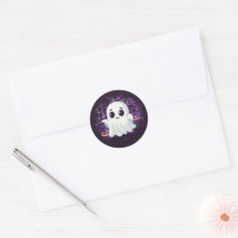 Ghost Halloween Niedlich Illustrations-Aufkleber Runder Aufkleber