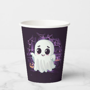 Ghost Halloween Niedlich Illustrations Paper Cup Pappbecher