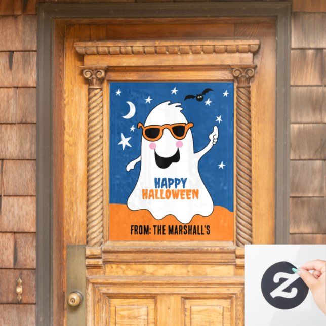 Ghost Halloween Niedliche Kinder Fensteraufkleber (Haustür)