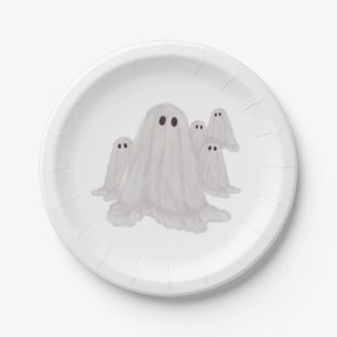 Ghost Halloween Paper Plate Pappteller