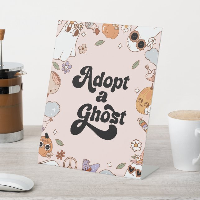 Ghost Halloween Party adoptiert Sockelschild (In SItu)