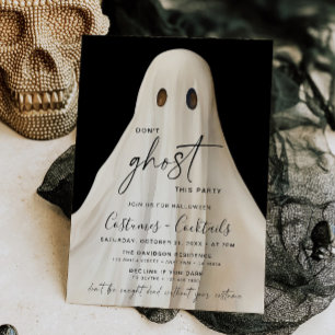 Ghost Halloween-Party Einladung Funny Cocktails