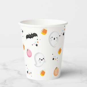 Ghost Halloween Pink Spooktacular Party Pappbecher