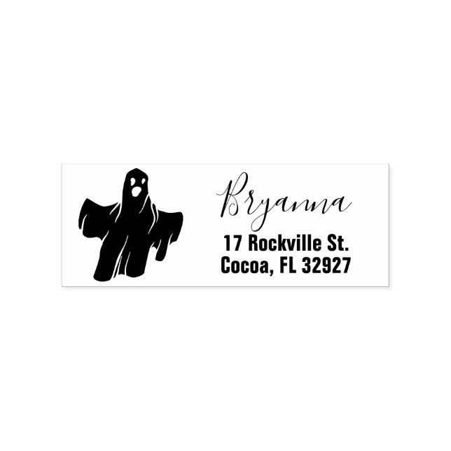 Ghost Halloween-Rücksendeadresse Gummistempel (Prägung)